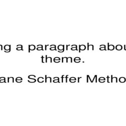 Jane schaffer method of writing