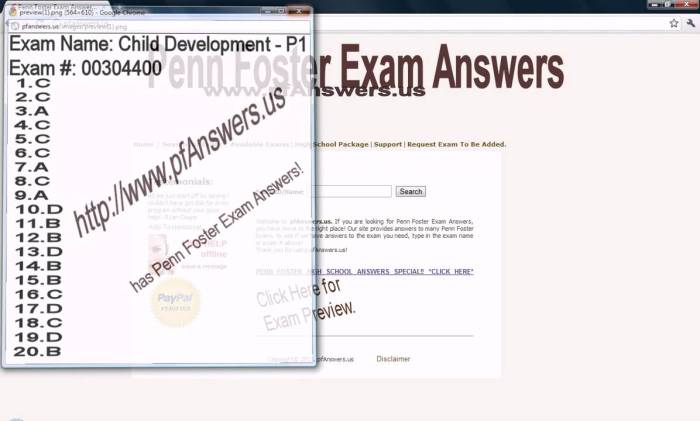 Penn foster exam 700108rr answers