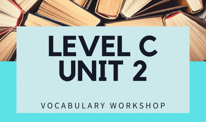 Unit 9 vocabulary workshop level c