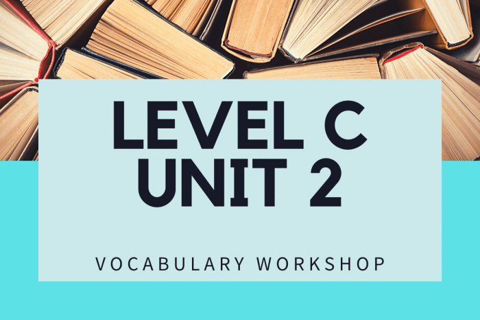 Unit 9 vocabulary workshop level c