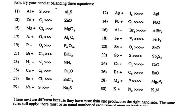 Student exploration balancing chemical equations